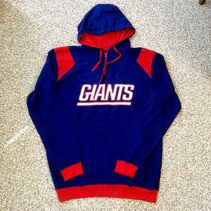NWOT NFL Team Apparel New York Giants Hoodie Sweatshirt Mens Size XLT Blue Red